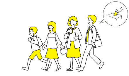 選挙にお出かけイラスト